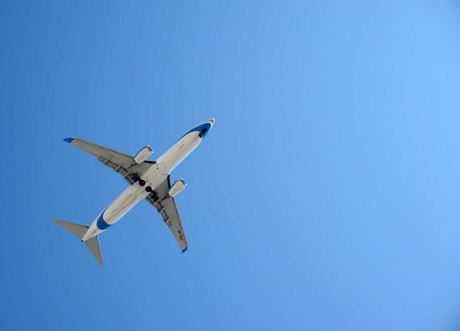 white airplane